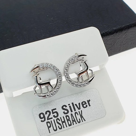 "925 sterling silver luxury CZ earrings for women/girls, Best for RJUS2226 - Picture 2 of 10